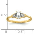 thumbnail image 2 of 14K Yellow Gold Diamond & White Topaz Ring, 2 of 2