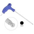 thumbnail image 3 of Uxcell 3mm Ball End Hex T-Handle Wrench Spanner, Metric CR-V Steel, 3 of 5