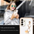 thumbnail image 2 of Compatible with Samsung Galaxy A14 5G Case Silicone Shockproof with Love Heart Wrist Strap Chain for Women, Galaxy A14 5G Case Ultra Thin and Soft Cases Samsung A14 5G Phone Case (White), 2 of 7