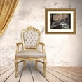 thumbnail image 3 of Frank, Assaf 32x25 Gold Ornate Wood Framed with Double Matting Museum Art Print Titled - Path in cental park at night, winter, snow, New York., 3 of 4