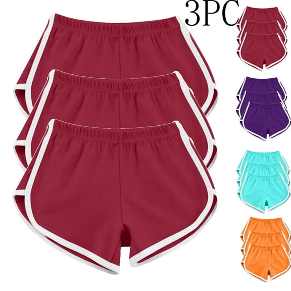 pstuiky Women's Casual Pants, 3PC Solid Color Casual Short Pants Modern Fit Women's Pants Holiday Gifts Blue L