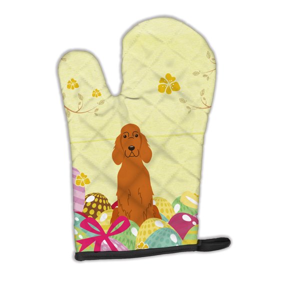 Carolines Treasures BB6064OVMT Easter Eggs Irish Setter Oven Mitt Large multicolor