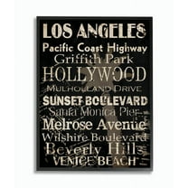 Stupell IndustriesLos Angeles Landmark Typography Framed Wall Art by Gplicensing