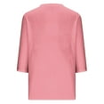 thumbnail image 5 of BangWanChi 3/4 Length Sleeve Womens Tops Women's Fashion Casual V-neck 3/4 Sleeve Top, 5 of 5