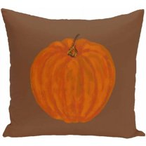Simply Daisy 16" x 16" Li'l Pumpkin Holiday Print Pillow, Brown