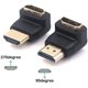 thumbnail image 1 of Adaptador HDMI Conector HDMI en ángulo de 90 grados y 270 grados Ángulo recto Macho a hembra 4K 3D Paquete de 2 ShuxiuWang 8390614771420, 1 of 1