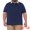 Dark Blue, variant on DARING DIVA Men's Contrast Collar Short Sleeves Breathable Polo Shirts XL White