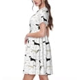 thumbnail image 2 of Kdxio Dachshund Dog Pattern Summer Dresses for Women Casual Tshirt Short Sleeve Floral Sundress Beach Cover Ups with Pockets, 2 of 6