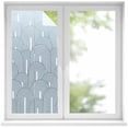 thumbnail image 2 of Ombre Window Privacy Film, Farmhouse Stripes Modern Abstract Art Static Cling UV Sun Blocking Tint Film Heat Control Windows Films for Bedroom Bathroom, Window Stickers 17.7"x39.3", 2 of 8