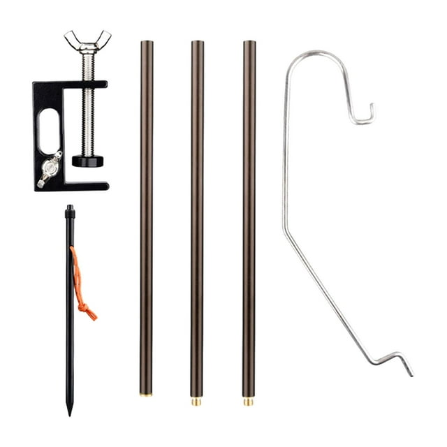 Soporte para farol de Camping, gancho para lámpara, fácil montaje, soporte de luz colgante plegable con abrazadera de mesa para viajes en jardín y bar Café