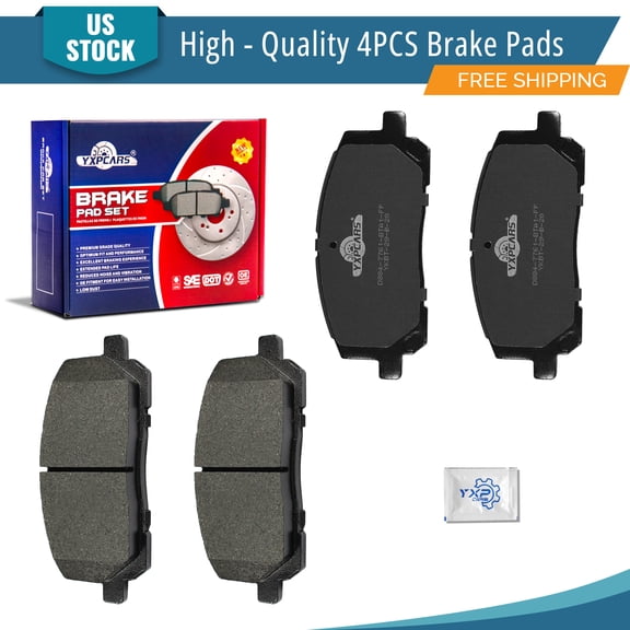 YXPCARS 4PCS Front Brake Pads (D884), Ceramic Pads for Toyota Highlander 2001-2005 All Models 2006-2007 Base, Sport, Limited