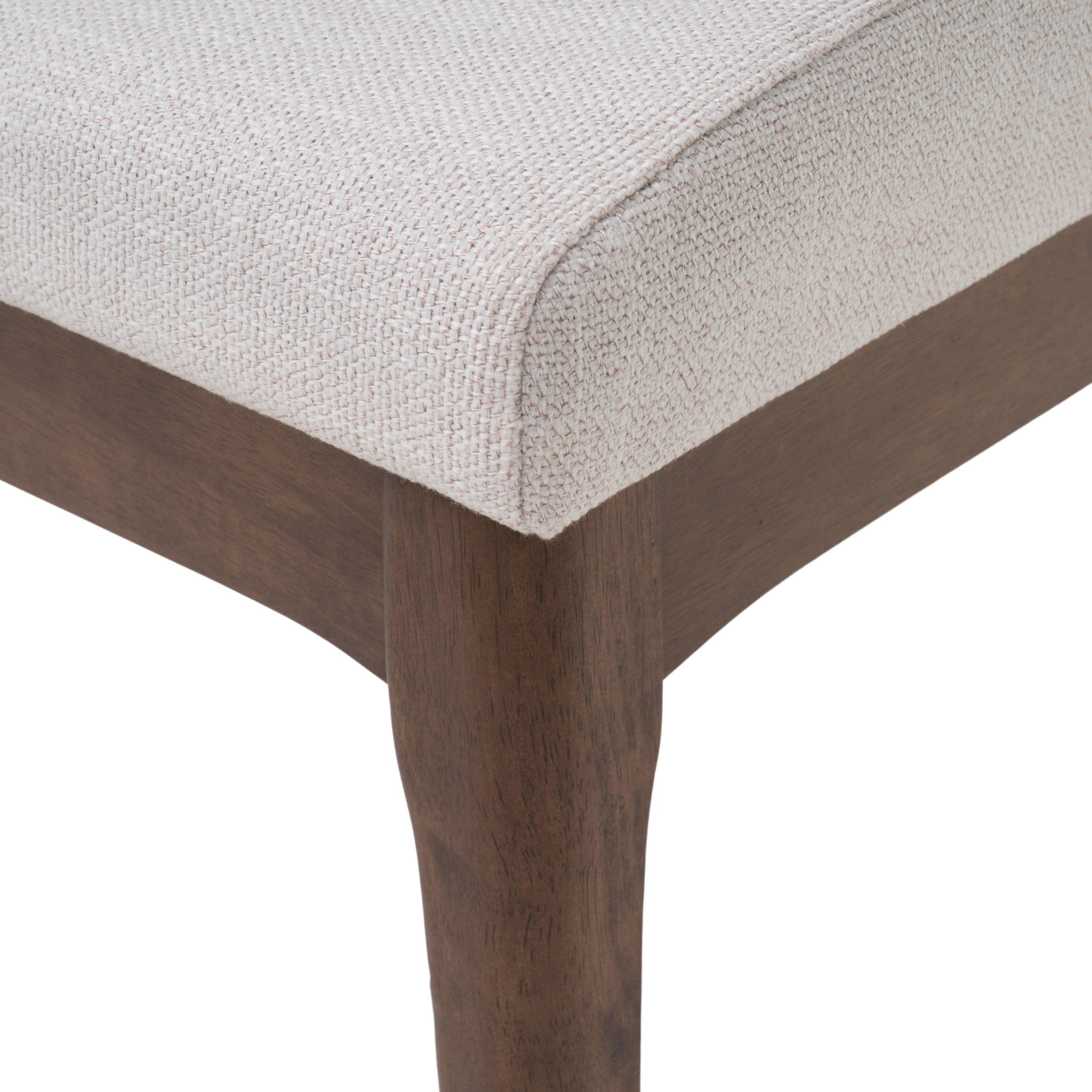 Noble House Caruso Mid-Century Modern 7 Piece Dining Set, Light Beige and Walnut