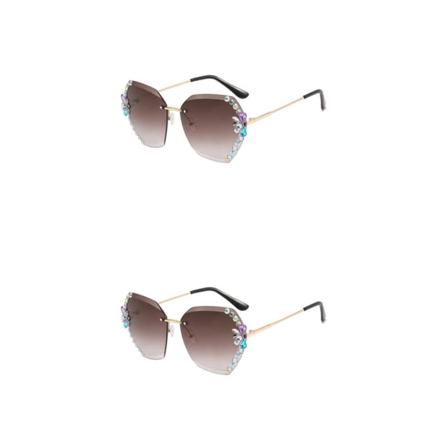 Gafas de sol sin montura Minnieouse Suministros para exteriores Lente de bloqueo de luz multicolor