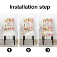 thumbnail image 2 of Parson Chair Covers Stretch Washable Plaid Spring Wildflowers Dining Chair Slipcovers Pink Spandex Removable Chair Protectors Covers for Banquet Ceremony Wedding,Set of 4, 2 of 6