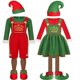 thumbnail image 2 of Disfraces de elfo navideño para adultos, cosplay para niños y niñas, ropa verde de Papá Noel, trajes de Navidad a juego para toda la familia, Año Nuevo 2024, 2 of 4