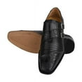 thumbnail image 2 of LIBERTYZENO Mens Dress Shoes Croco Print Genuine Leather Adult Monkstrap Dress Shoes Grace Black 11, 2 of 7