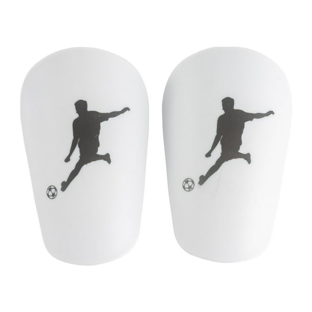1 par de mini espinilleras de fútbol para entrenamiento de fútbol, espinilleras pequeñas Blanco S