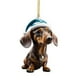 thumbnail image 1 of TQEHS Adorno de árbol de Navidad de acrílico con forma de perro salchicha para decoración festiva del hogar ~ X1I2, 1 of 6