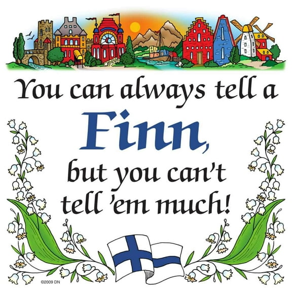 Oktoberfest Haus Multicolor Ceramic Finnish Souvenirs Magnet Tile Tell A Finn for Home Decor and Fridge Refrigerator Magnet