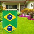 thumbnail image 2 of Flag Of Brazil Garden Flag Double Sided Flags with Vivid Color for Yard Lawn Garden Decor 12.5 x18 Inch Fillet, 2 of 7