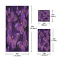 thumbnail image 3 of 3 Piece Bath Towels Set Bath Towel, Hand Towel and Face Towel for Bathroom, Gym, Hotel Glowing Purple Butterfly, 3 of 8
