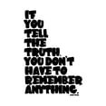 thumbnail image 2 of ArtsyQuotes 25x32 Black Ornate Wood Framed with Double Matting Museum Art Print Titled - Mark Twain Quote: Tell the Truth, 2 of 4