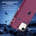 thumbnail image 3 of Entronix Heavy Duty Case Compatible with iPhone 17e, Shockproof Dustproof Hard Cover, Purple, 3 of 7