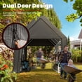 thumbnail image 5 of KING BIRD 10' x 20' Heavy Duty Carport Anti-Snow Outdoor Upgraded High Peak Storage Shelter with Reinforced Ground Bars, 5 of 9