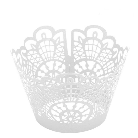 GOOHOCHY 50 Pcs Baking Tray Elegant Cupcake Wrappers -cut
