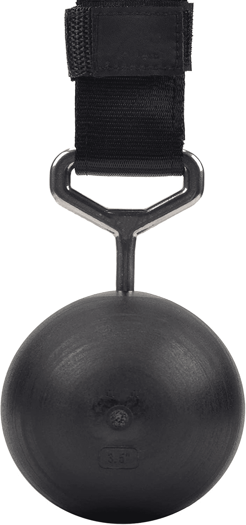 FITactic 3.5" Rock Climbing Solid Training Cannonball Bomb Power Pull Up Ball Hold Grips for Straps for Finger, Forearm, Biceps, Back Muscles (2 Balls, Black 3.5")