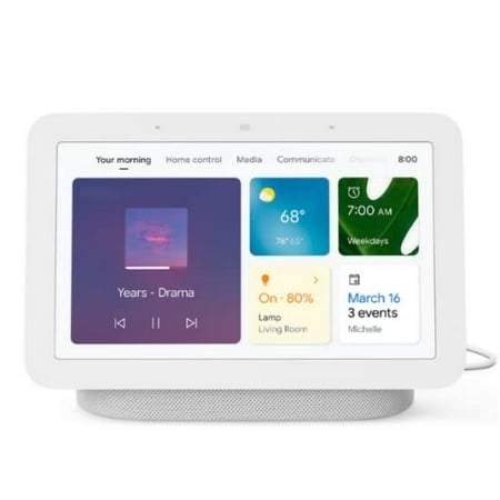Google Nest Hub 7-Inch Smart Display Bluetooth Speaker (2nd Gen) Chalk