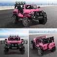 thumbnail image 3 of JOYMOR 12V Electric Two Seaters Ride on Car, Remote Control Kids Toddler Ride On Cars Motorized Vehicles Toy Car, Seat Belts, LED Lights and Horn (Pink), 3 of 9
