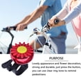 thumbnail image 2 of Maoww Bike Small Bell Iron Plastic Flower Bicycle Bell Smart Decorative Cycling Ring Alarm, Red, 2 of 4