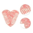 thumbnail image 2 of Unique Bargains 1 Pc Heart-shaped Hair Comb Pink Acetate Sheet, 2 of 5