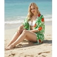 thumbnail image 4 of LA LEELA Women's Beach Bikini Cardigan Swimsuit Kimono L-XL Multi, Floral, 4 of 5