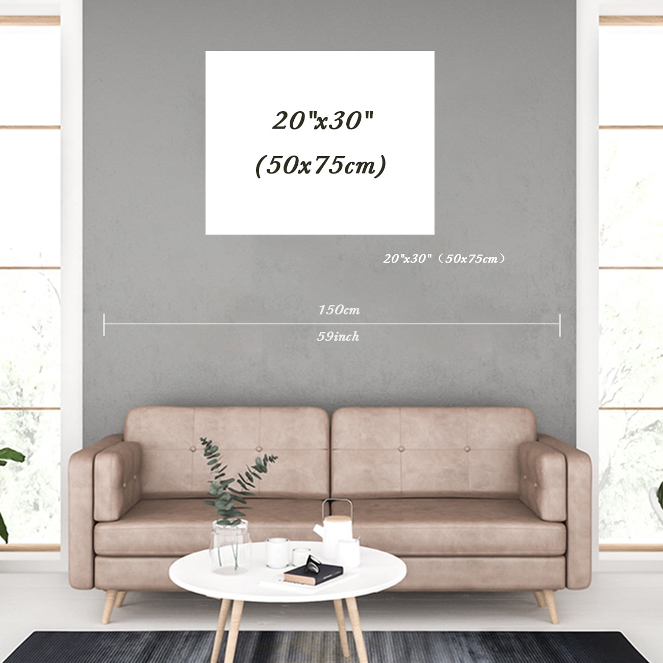 ZHONGYUTONG Lotus Canvas Wall Art White Flower Blooming Picture Print Zen Spa Painting (20"x30")