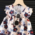 thumbnail image 6 of Gubotare Tulle Dress Girls Toddler Baby Girls' Dresses Kid Little Girls Summer Outfit Casual Cartoon Round Neck A-Line Beach Dresses 18 24 Months (Dark Blue,18-24 Months), 6 of 6