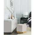 thumbnail image 4 of Meridian Furniture Jax Contemporary Velvet Ottoman/Stool in Cream, 4 of 4
