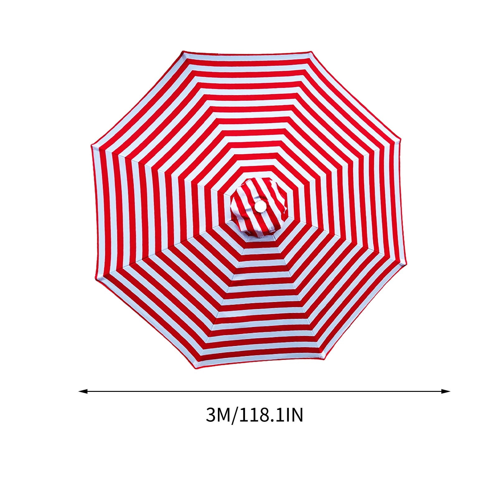 Kbndieu 9.8ft Beach Umbrella for Sand, Outdoor Portable Umbrella Replacement Canopy for 6 Ribs, Suitacse for Beach Patio Garden Pool Backyard on Clearance