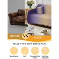 thumbnail image 5 of Purple Ombre Couch Cover for 2 Cushion Sofa, Modern Yellow Gradient Farmhouse Art Washable Loveseat Sofa Covers Slipcover for Sectional Sofas L-Shaped, Couch Throw Cover 71"x118", 5 of 9