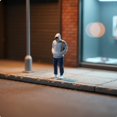 thumbnail image 3 of Figura Humana A Escala 1/64, Diseños Modernos, Figura De Resina Pintada, Modelo De Personas Diminutas Altamente Detalladas Para Aficionados, Modelos De Sudadera gris con capucha para hombre, 3 of 9