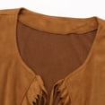 thumbnail image 5 of Bcfgryg Male Hippie Fringe Bohemian Music Festival 1960s Western Party Retro Vest Men's Jacket Brown L, 5 of 5