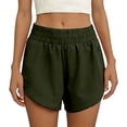 thumbnail image 3 of JUUNthy Womens Active Shorts, Elastic Waist Qucik Dry Zipper Pockets Running Athletic Workout Shorts Gray XL, 3 of 8