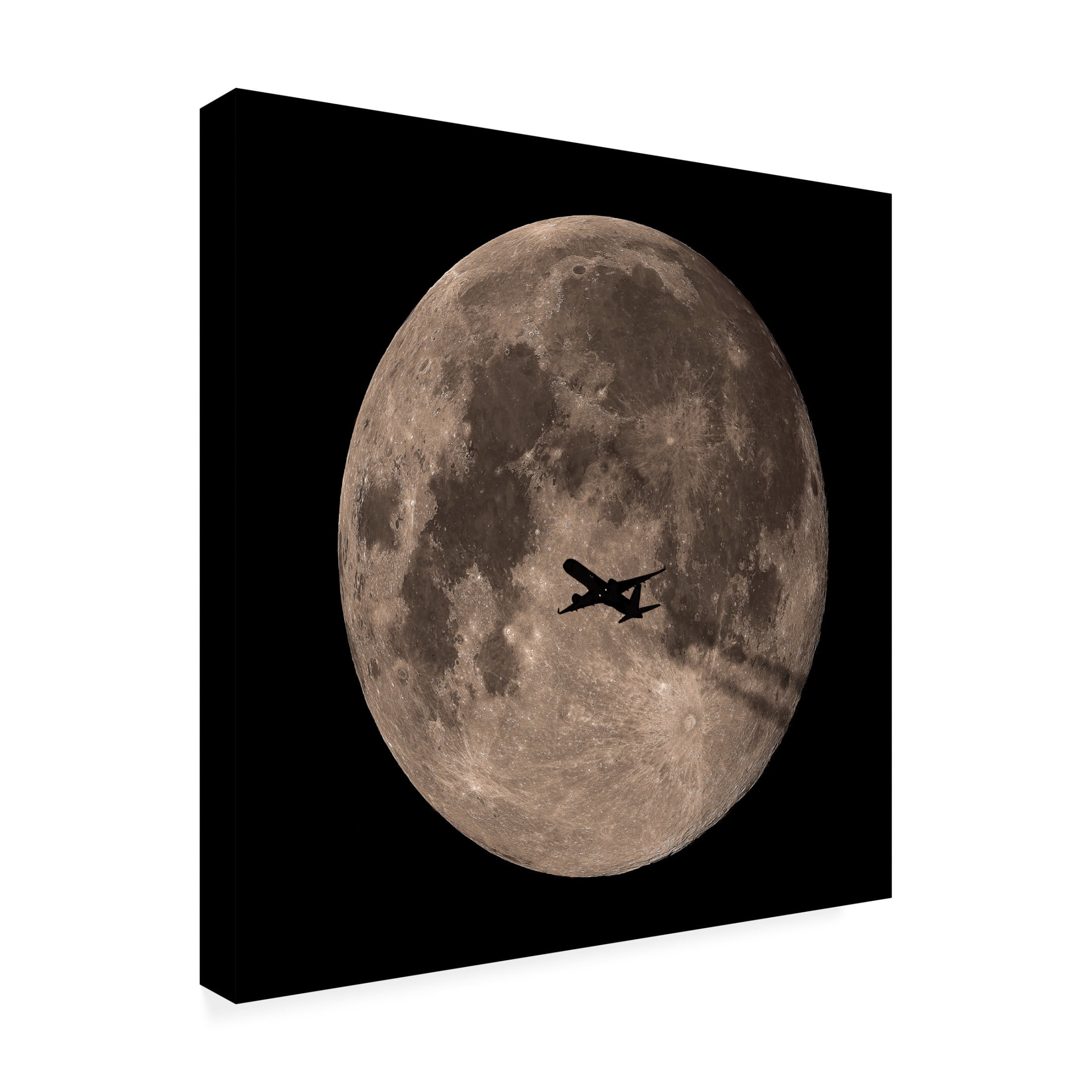 Trademark Fine Art Mainak Chakraborty Passing Through Full Moon Canvas Wall Art