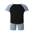 thumbnail image 4 of Men ‘s Summer Pajamas Sets Contrast Color Short Sleepwear Loungewear Pajama Set Home Clothes, 4 of 5