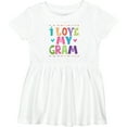 thumbnail image 3 of Inktastic I Love My Gram for Grandkids Girls Baby Dress, 3 of 5