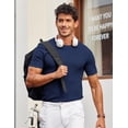 thumbnail image 4 of COOFANDY Mens Tshirts Business Casual Shirt Knit Short Sleeve Undershirts Crew Neck Dress Shirts, 4 of 9