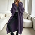 thumbnail image 2 of Womens Long Cardigan Sweaters Open Front Oversized Duster with Pocket for Women 2025 Fall Winter Knit Design Coats, 2 of 5