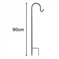 thumbnail image 4 of 90/100/120cm Shepherd Hooks Plant Hook Craft Hook For Hanging Solar Lights Bird Feeders ﻿   Outdoor Yard Garden Decor, 4 of 9