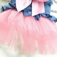 thumbnail image 3 of Robes Chien Princess Nœud Papillon Robe Tutu pour Animaux de Compagnie Robes en Maille Rayée Chiot Princess Robes d'Été pour Petit Moyen Chat Chiot Chien, 3 of 12